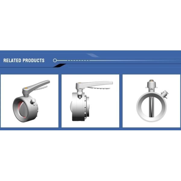 Санитарный пневматический дисковый затвор из нержавеющей стали 316, двухстороннего действия, 12 дюймов, для порошкообразных веществ (1-й класс)