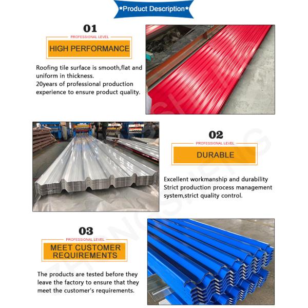 Low Carbon Steel Wire Q235 Raw Material Metal Galvanized Colour Coated Roofing Sheet for RAL9016 and ISO9001 Certified