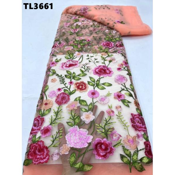 Wholesale price  tulle lace african lace fabric for women clothing wedding dress embroidery fabric french  white sequins lace