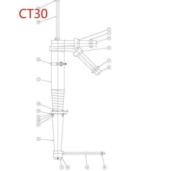 CT30 and CT60 Stainless Steel Ceramic Lined Hydrocyclone After-sales Service Yes