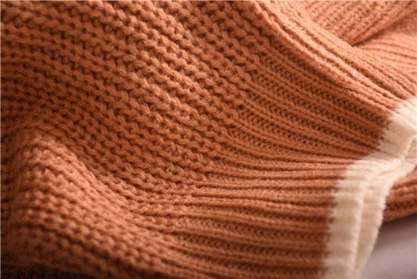 Ladies High Neck Sweaters Long Sweater Autumn And Winter Multicolor