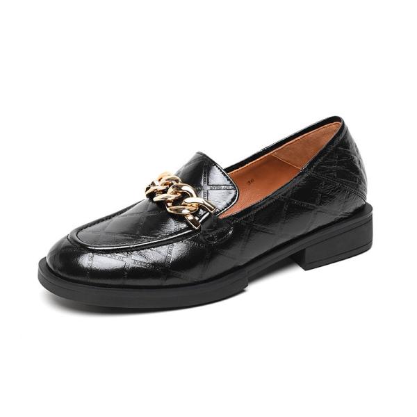 Single Shoes British Style Small Leather Shoes Women'S New Thick Bottomed Muffin High Flat Bottomed Trendy