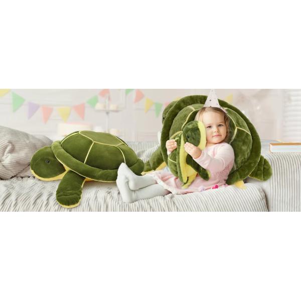 Fashion Custom Design MORISMOS 18-Inch Giant Green Sea Turtle Pillow Soft Cotton Large Plush Toy for Boys PP Filled Party