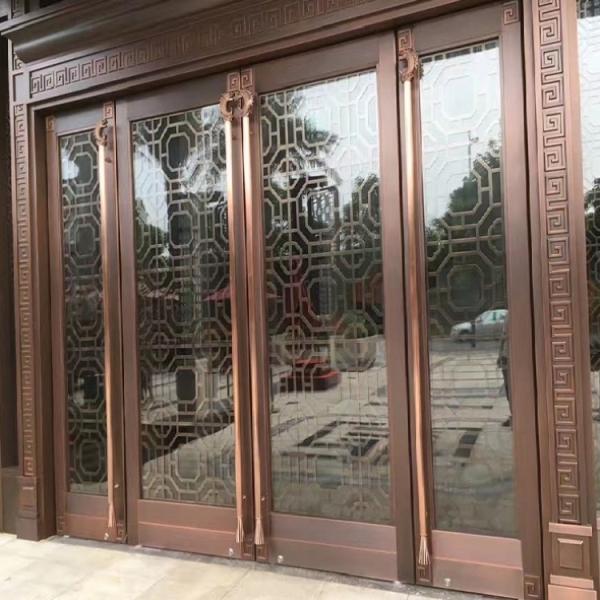 Customized External Double Doors With Frame Residential Double Entry Doors