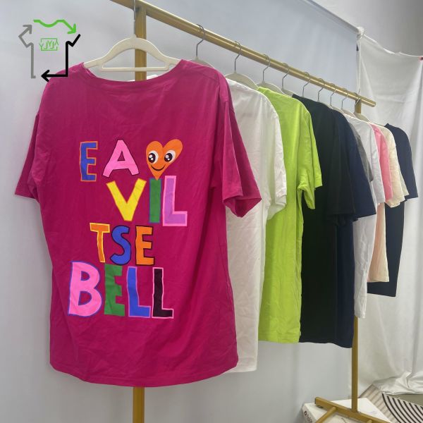 95%-100% Clean Women's Used T Shirts Mixed Colors Old Tee Shirts Bulk Bales