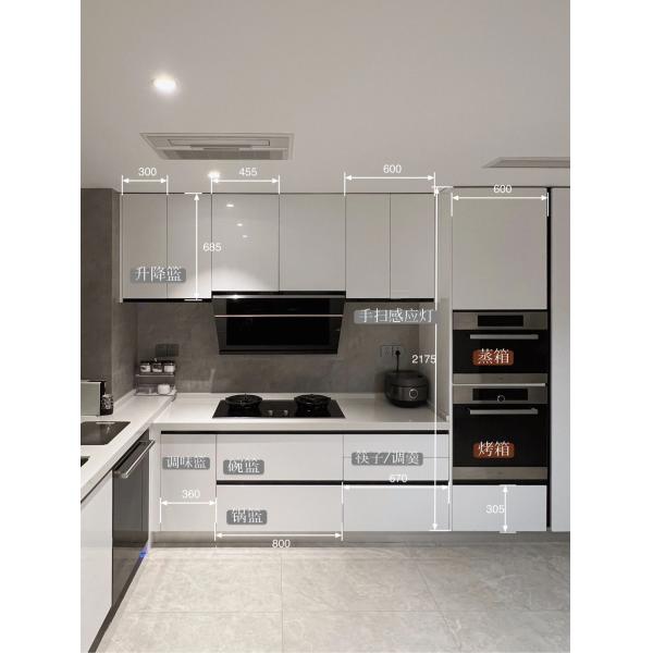 Melamine Modern Kitchen Cabinets Price Set For Apartment