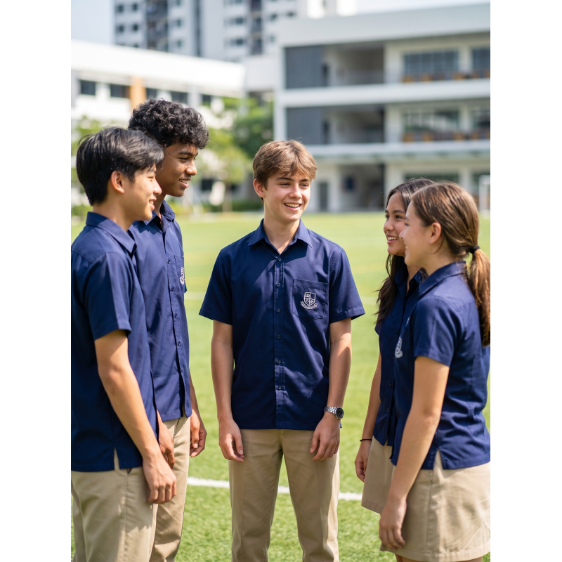 T100% Series Navy Blue Shirt Fabric Wrinkle Resistant Moisture Absorbing