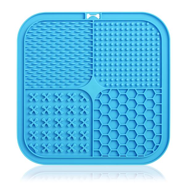 Silicone Pet Lick Mat With Suction Cups Perfect for Slow Feeder Dog Bowls and Bathing