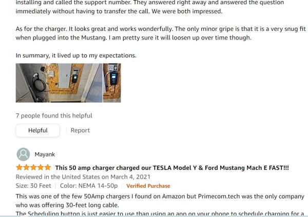220 Volt Charging Piles for Tesla and All EV Brands 30 39 Feet Length with Adjustable Charging Speed
