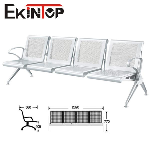 Commercial Airport Waiting Chair 4 Seater Stainless Steel Material