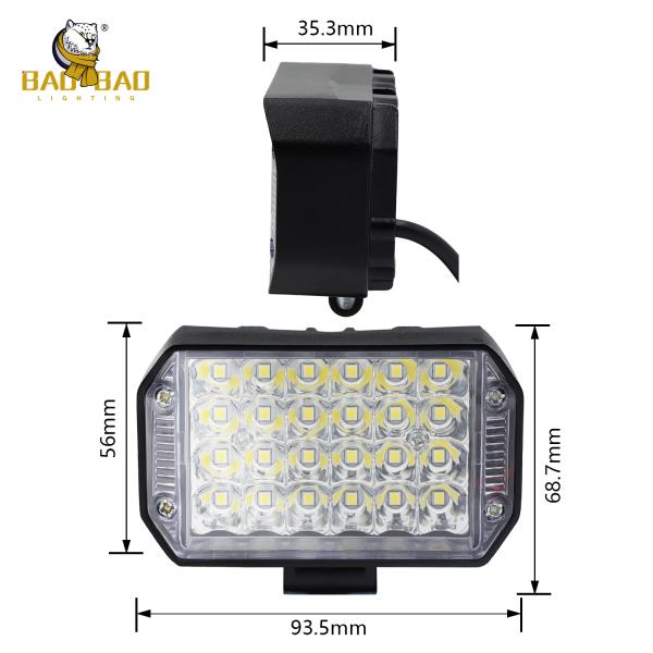 Aluminum White Yellow Flash Color 30V Motorcycle Universal Headlights