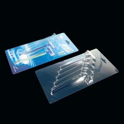 Blister pack PET personnalisé pour 5 rasoirs avec carton imprimé