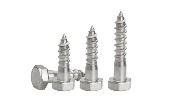 ASME B18.21 Stainless Steel Lag Bolts Hex Head Wood Screws Hexagon Screws For Wood
