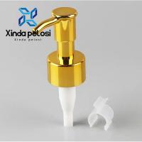 Bomba de loção de banheiro de metal de aço liso de ouro Bomba de distribuição de gel de chuveiro cosmético