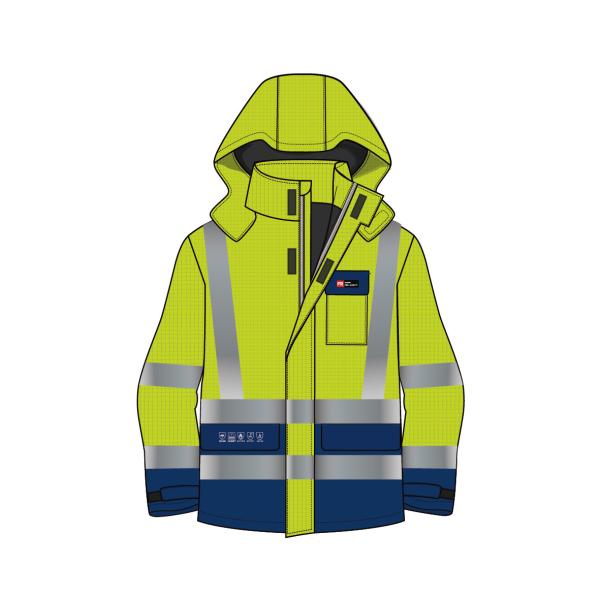 Пальто оффшорного Workwear доказательства дождя Hivis электрическое предотвращая