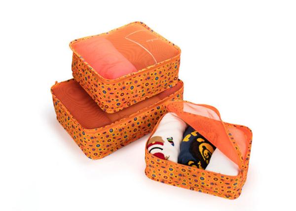 Water Resistant Travel Organizer Bag Nylon 3pcs Set Packing Cubes Shape With Zipper
