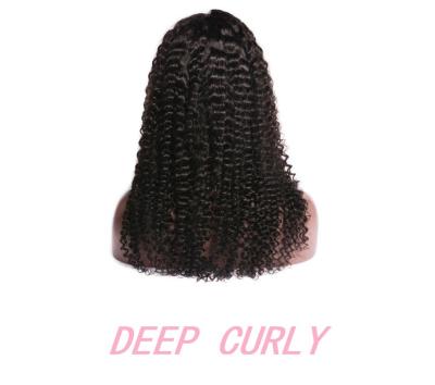 Curly Glueless Wigs Human Hair Ready To Wear Deep Curly  5x5  Lace Closure Wigs