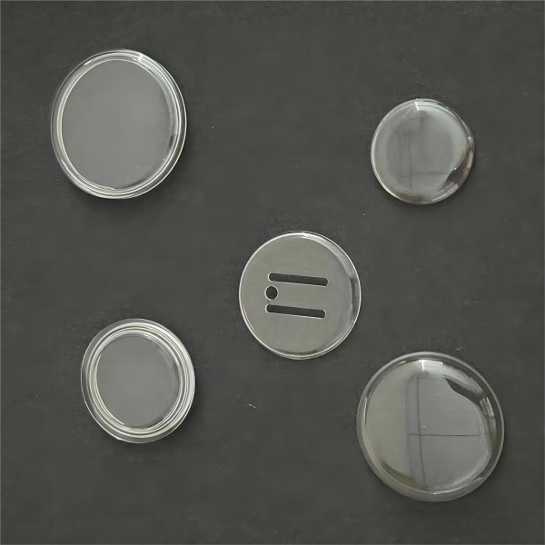 Vidrio de relojes de cristal de zafiro transparente con característica anti-reflejo