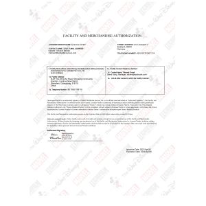 Shenzhen EYA Cosmetic Co., Ltd. Сертификации