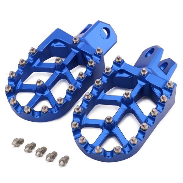 Blue Aftermarket Motorcycle Foot Pegs for Suzuki DRZ400SM For Smooth Riding Experience