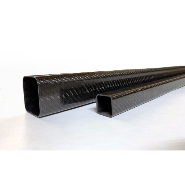 Strong, Lightweight Square Carbon Fiber Roll Wrapped Tubes - 100% 3K