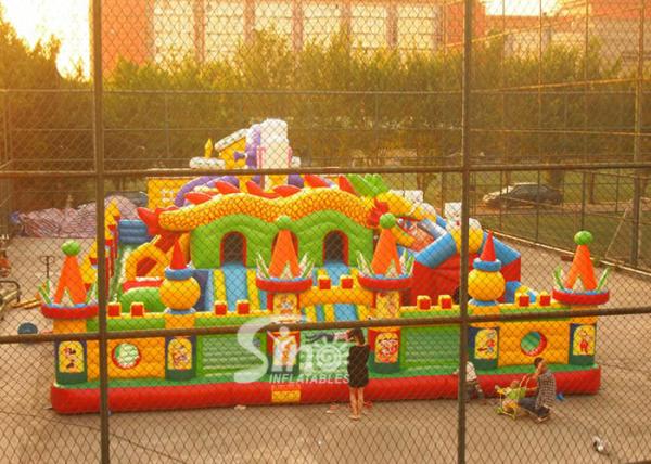 parque de diversões inflável gigante das crianças da cidade do polvo de 20x10m feito do encerado sem chumbo do pvc de China factroy
