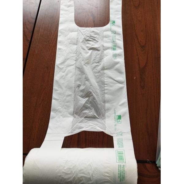 EN13432 Biodegradable Plastic Shopping Bags 22 + 12 X 50 Cm For Vegetable / Fruits