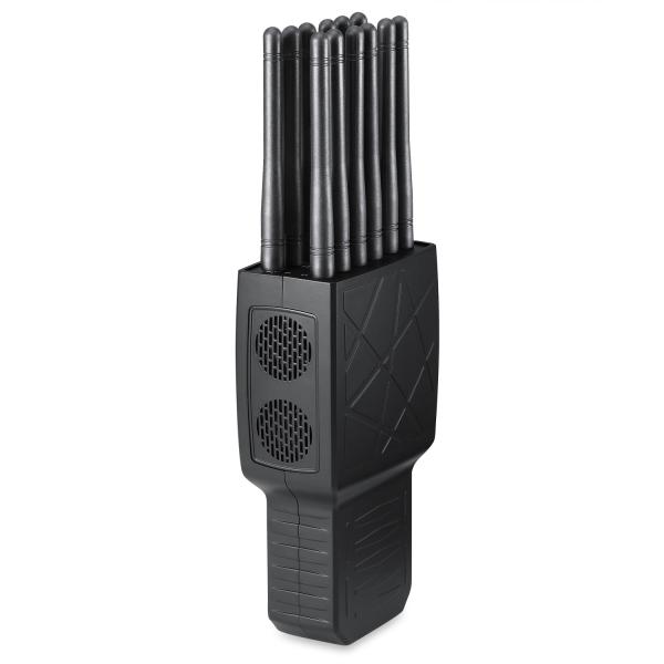 Plastic 12 Antennas Multifunctional Mobile Phone Signal Jammer Blocking All 2G.3G.4G.5G Mobile Phone Signals and GPSL1 WIFI Lojack Signals
