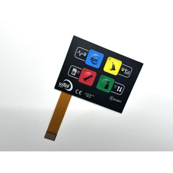 Дизайн на заказ светодиодная / SMD световая мембранная клавиатура с LED для автомобильных панелей управления