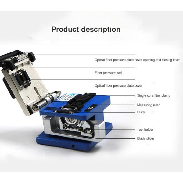 FC 6S Fiber Optic Cleaver Tool Cold Welded Tungsten Steel For FTTH