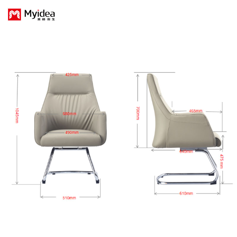 High-Back Executive Swivel Chair, Soft Durable Leather, Gas Lift Height Adjustment & Multi-Angle Tilt Lock for Office Use
