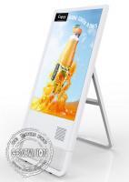 Quiosco portátil del jugador de la publicidad del LCD de la red 32 pulgadas con la base triangulada robusta