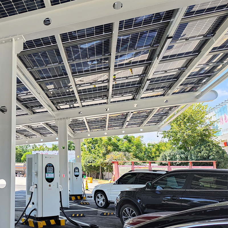 Солнечная автомобильная зарядная станция Highway BIPV Module Солнечная система навеса