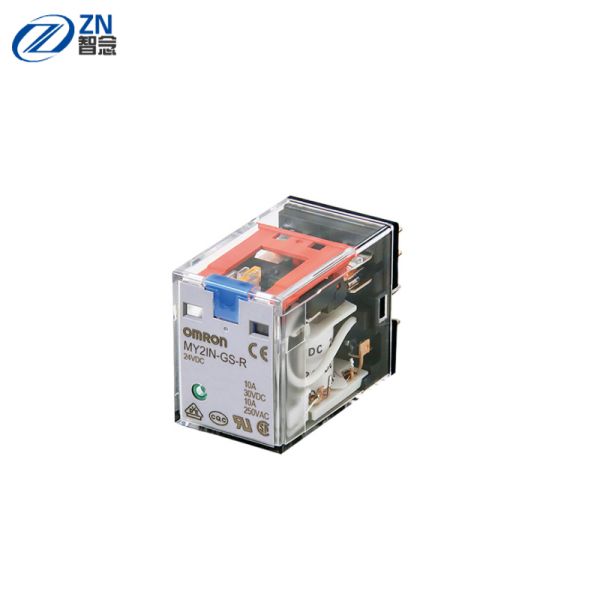 MY2IN-D2-GS-R DC24 Relay 8 Pin 10A Coil Surge Absorption Lockable Push test button