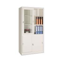 Étagère mobile de cadre d'acier d'école de meuble d'archivage en verre moderne de porte