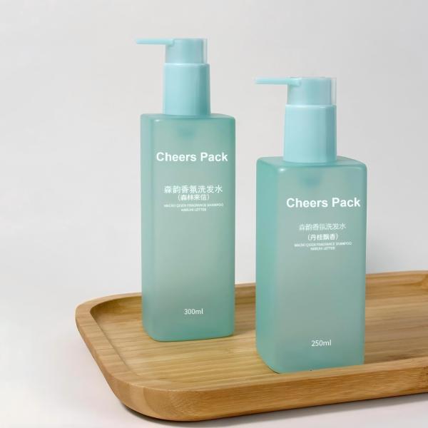 Botellas de cosméticos PET para champús, lavado corporal con bomba Botellas de cosméticos PET