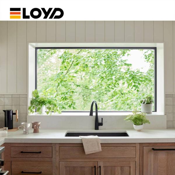 Aluminum Double Single Hung Window with Tempered Glass