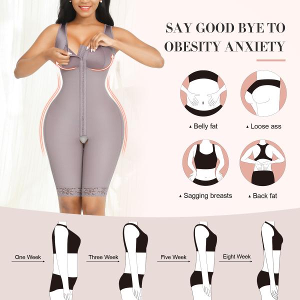 Control Level Firm HEXIN Women's Seamless Shapewear for Bodyshaping and Butt Lifting