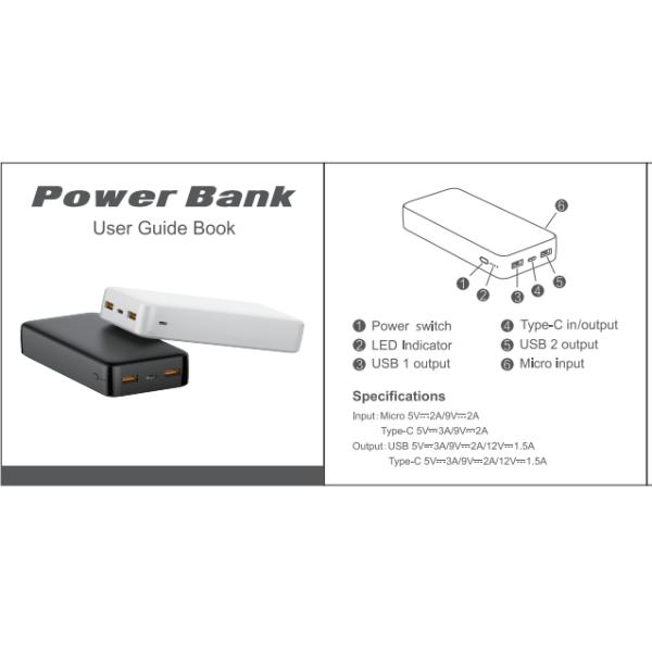 20000mAh Power Bank For Mobile Phone