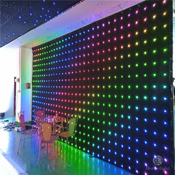 P10cm 4*6m LED Video Curtain , Fireproof LED Stage Backdrop For Event Decoration