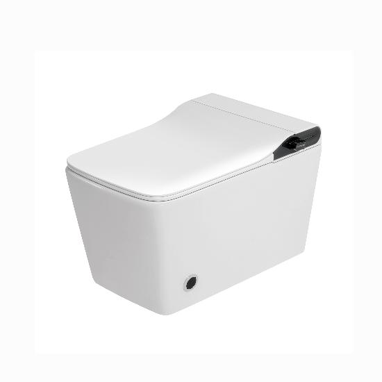 Smart Wall-Hung Elongated Bowl WC Toilet Set with Heated Seat Sensor Convenient Auto-Flush Remote Control Modern Smart Toilets