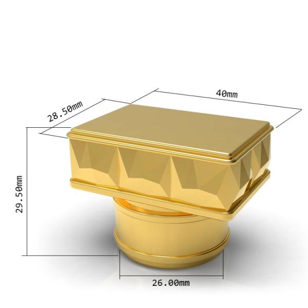 Верхние части флакона духов вставки 56*30*55mm прямоугольника пластиковые