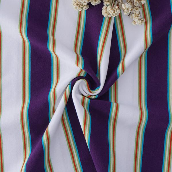Tissu de coton rayé sain et résistant pour le t-shirt