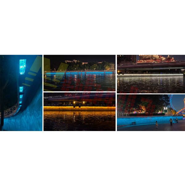 IP65 RGBW LED Ocean Wave Bar Light Outdoor Waterproof Ripple Effect Projection Lights DMX512
