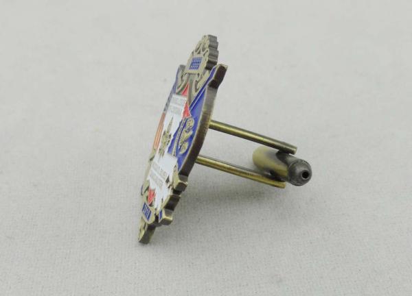 Deluxe Imitation Soft Enamel Cufflink , Antique Brass Plating For Mens