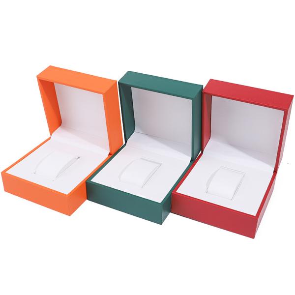 Sleek Detachable Plastic Watch Box Luxury Storage Case with Soft Velvet Lining