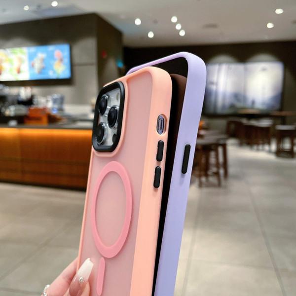 Shockproof Magsafe Phone Case Translucent Back Anti Fingerprint