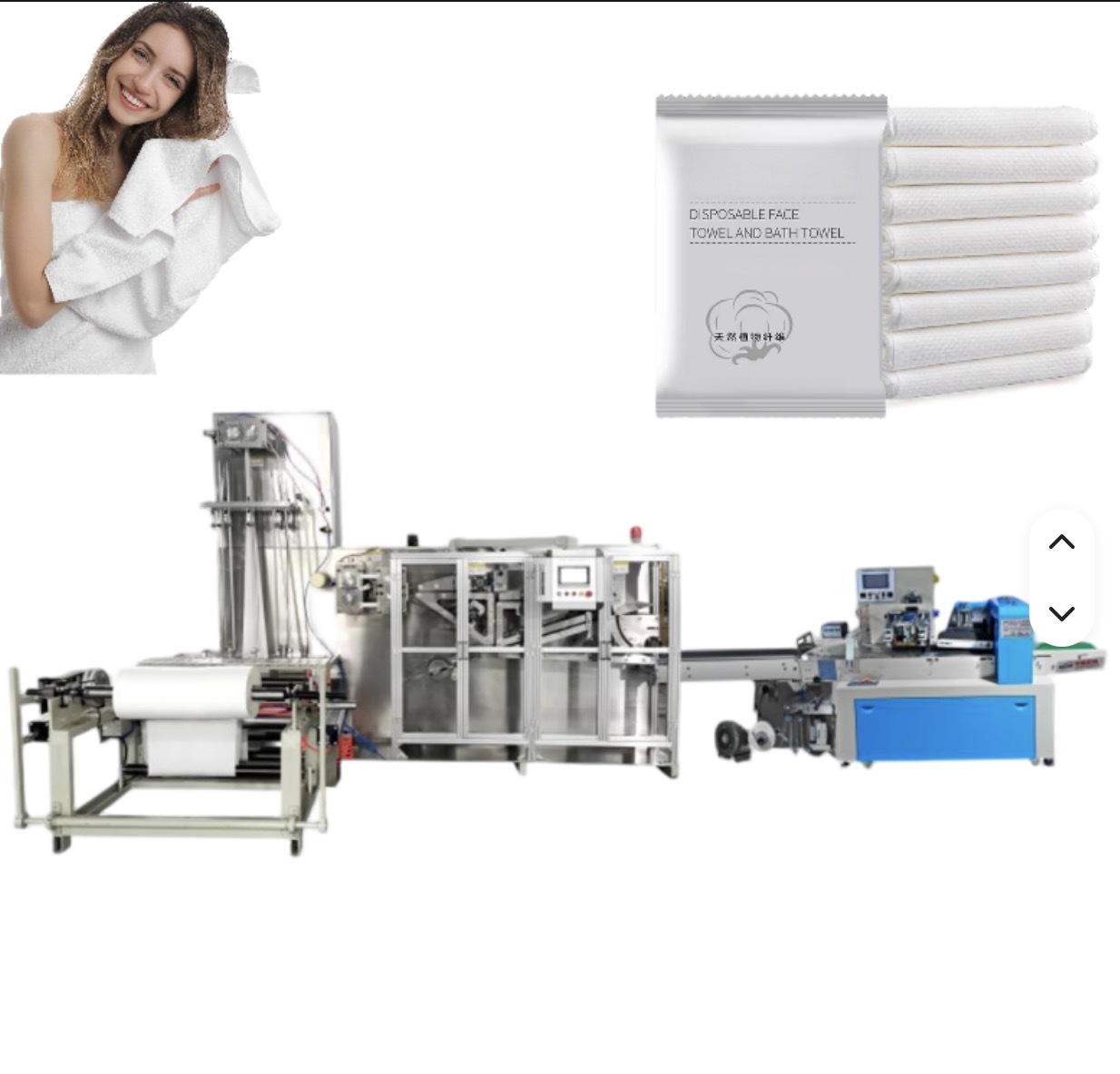 Efficient Disposable Bath Towel Folding Machine 7 kW Pillow Packing Machine CE ISO Certified