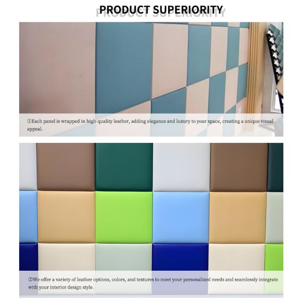 Durable Perforated Leather Wall Padding / Acoustic Foam Panel For Hall