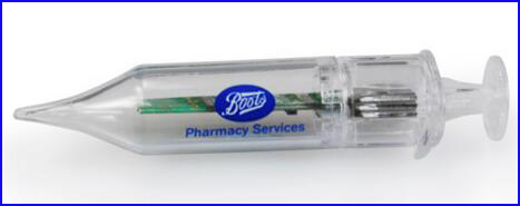 Transparent Plastic Syringe USB Pen Drive Hospital Promotional